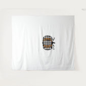 Hey Pompoen Buffel Plaid voor Herfst Herfst Thanks Wandkleed (Voorkant (horizontaal))