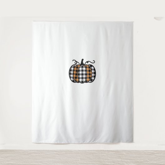 Hey Pompoen Buffel Plaid voor Herfst Herfst Thanks Wandkleed (Voorkant)