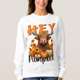 Hey Pompoen Highland Koe Herfst Herfst Thanksgi Trui