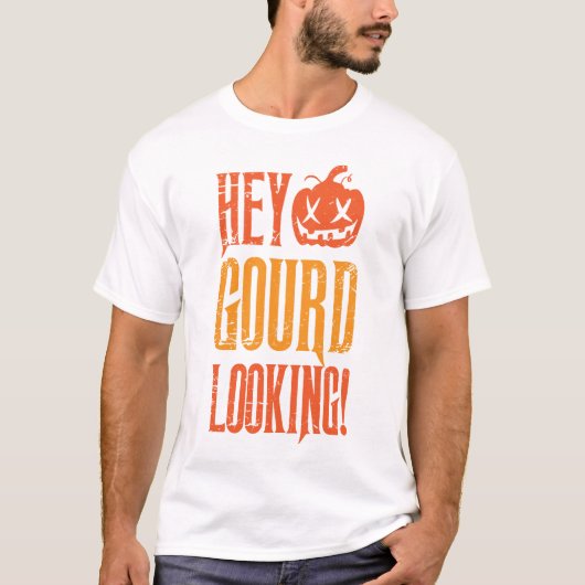 Hey pompoen uitziende Halloween T-Shirt (Voorkant)