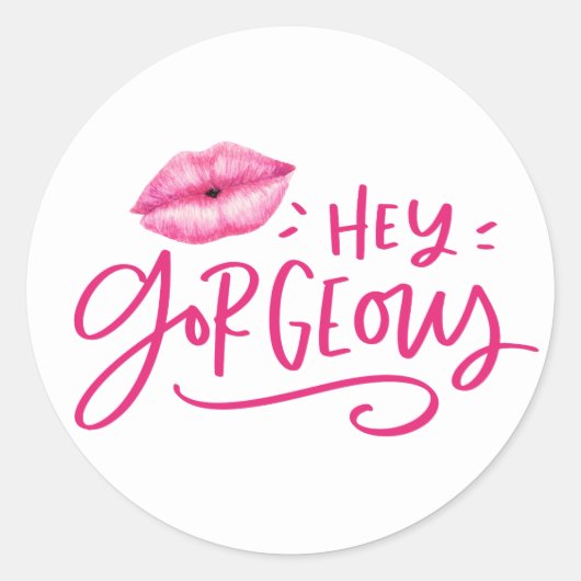 Hey Prachtige product verpakking klantenbinding Ronde Sticker (Voorkant)