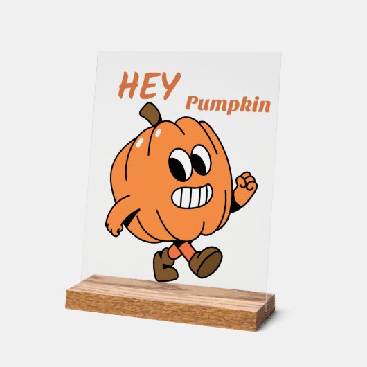 Hey Pumpkin Acryl Bord (Hoek)