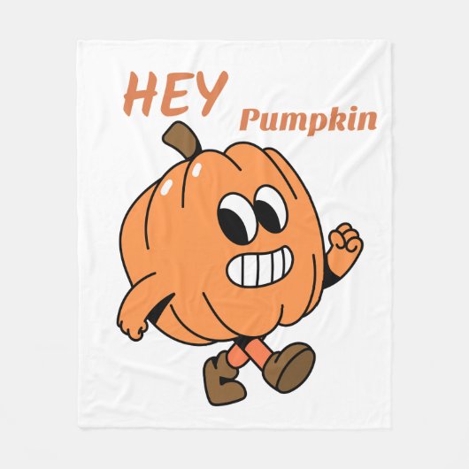 Hey Pumpkin Fleece Deken (Voorkant)