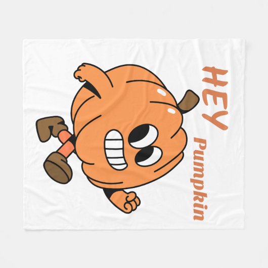 Hey Pumpkin Fleece Deken (Voorkant (Horizontaal))