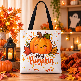Hey Pumpkin Mooie Halloween Boodschappentas Tote Bag