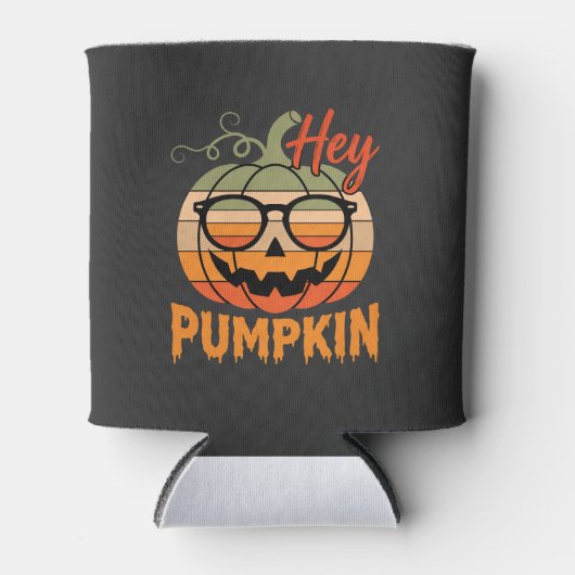 Hey Pumpkin Retro Halloween Zonnebril Blikjeskoeler (Voorkant)