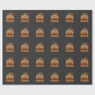 Hey Pumpkin Retro Halloween Zonnebril Cadeaupapier