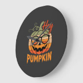 Hey Pumpkin Retro Halloween Zonnebril Grote Klok (Hoek)