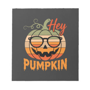 Hey Pumpkin Retro Halloween Zonnebril Notitieblok