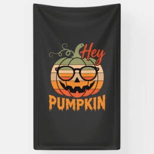 Hey Pumpkin Retro Halloween Zonnebril Spandoek