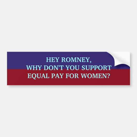 HEY ROMNEY Bumpersticker (Voorkant)