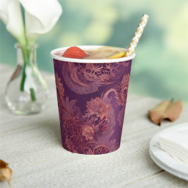 Hey Rosegold Floral AI-kunst Papieren Bekers