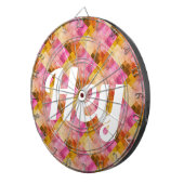 Hey Roze Aquarel Geometrisch Patroon Dartbord (Voorkant Rechts)