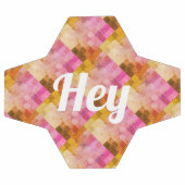Hey Roze Aquarel Geometrisch Patroon Voetbal (Enkel)