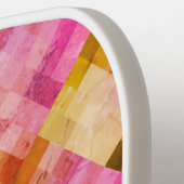 Hey Roze Waterverf geometrisch patroon Pickleball Paddle (Links Detail)