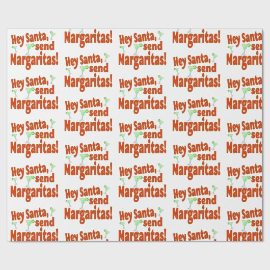 Hey Santa, stuur Margaritas Cadeaupapier (Vlak)