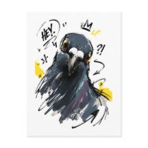 Hey Sassy Duif Portret – Krachtige Handgetekende V
