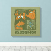 Hey Scooby-Doo Tribal Square Graphic Canvas Afdruk (Insitu (Houten vloer))
