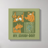 Hey Scooby-Doo Tribal Square Graphic Canvas Afdruk (Voorkant)