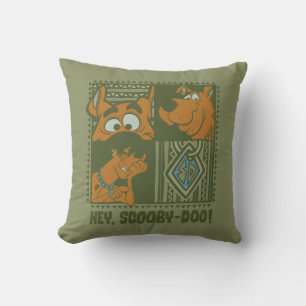 Hey Scooby-Doo Tribal Square Graphic Kussen