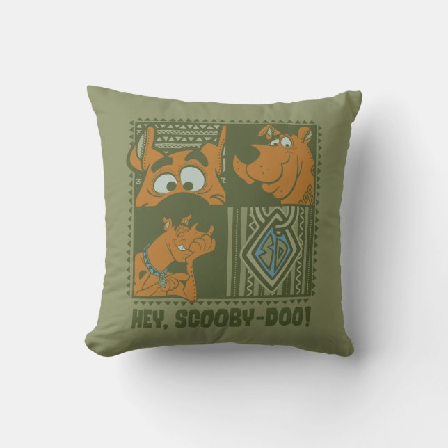 Hey Scooby-Doo Tribal Square Graphic Kussen (Voorkant)