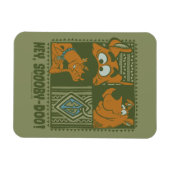 Hey Scooby-Doo Tribal Square Graphic Magneet (Horizontaal)