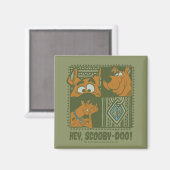 Hey Scooby-Doo Tribal Square Graphic Magneet (Voorkant / Achterkant)
