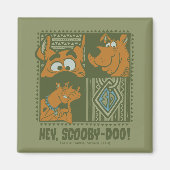 Hey Scooby-Doo Tribal Square Graphic Magneet (Voorkant)