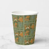 Hey Scooby-Doo Tribal Square Graphic Papieren Bekers (Achterkant)