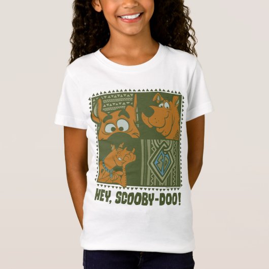 Hey Scooby-Doo Tribal Square Graphic T-shirt (Voorkant)
