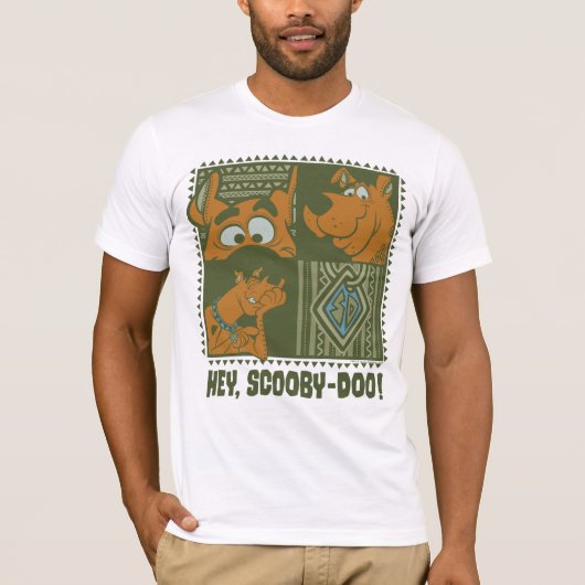 Hey Scooby-Doo Tribal Square Graphic T-shirt (Voorkant)