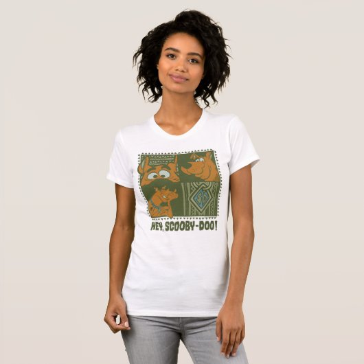 Hey Scooby-Doo Tribal Square Graphic T-shirt (Voorkant volledig)