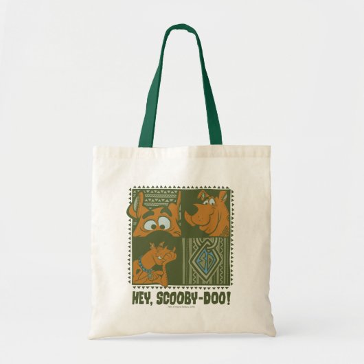 Hey Scooby-Doo Tribal Square Graphic Tote Bag (Voorkant)