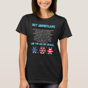 Hey Snowflake de echte wereld grappige veteraan T-shirt