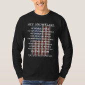 Hey Snowflake in het echte wereldveteranenleger T-shirt (Voorkant)
