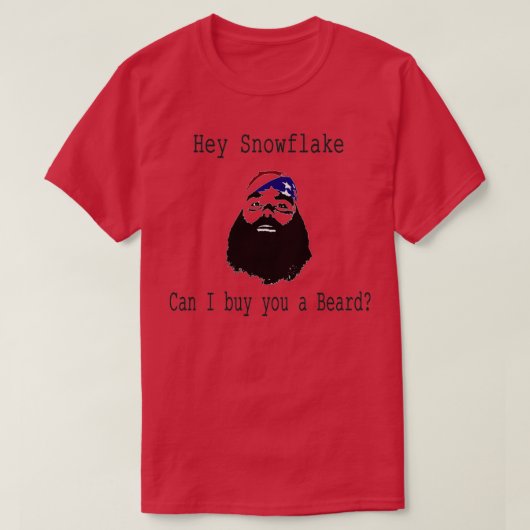 Hey Snowflake Kan ik je een Man met bieren kopen T-shirt (Design voorkant)