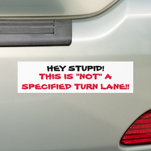 HEY STUPID BUMPERSTICKER VOOR HONKERS (Op auto)