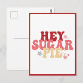 Hey Sugar Pie, Funny Valentijn Briefkaart (Voorkant / Achterkant)