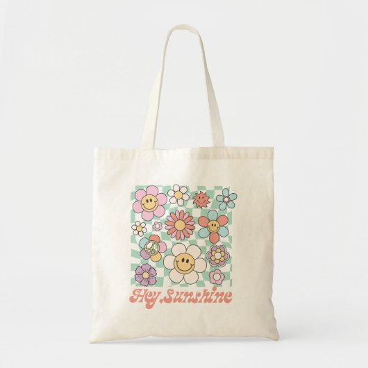Hey Sunshine Bloemen Zomer Tote Bag (Voorkant)