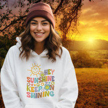 Hey Sunshine, Trendy Flowers Retro Vegan