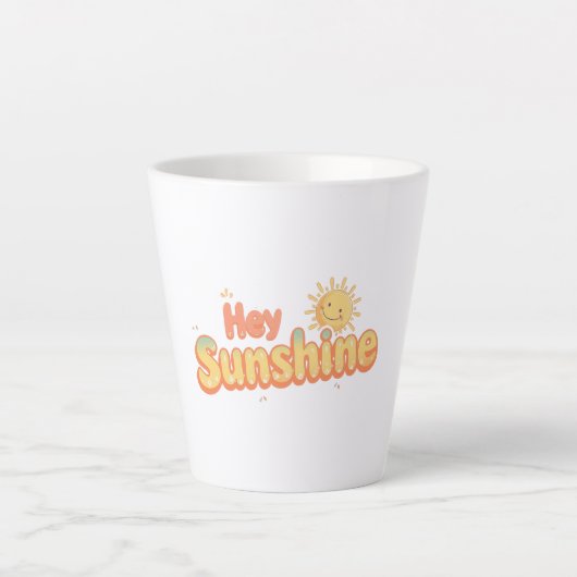 "Hey Sunshine" with Smiling Sun Latte Mok (Voorkant)