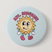 Hey, Sunshine - Zomervibes Ronde Button 7,6 Cm (Voorkant)
