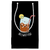 Hey Swee-Tea Funny Sweet Tea Pun Dark BG Klein Cadeauzakje (Voorkant)