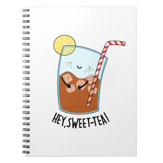 Hey Swee-Tea Grappige Zoete Thee Woordspeling  Notitieboek (Voorkant)