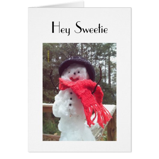 HEY SWEETIE-MELT MY HEART "BIRTHDAY"-KAART (Voorkant)