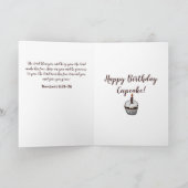 Hey Sweets, Happy Birthday Cupcake Kaart (Binnen)