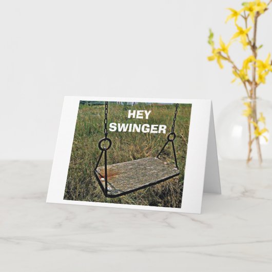 "HEY SWINGER" IS GEBEURD OP DE TWEEDE DAG KAART (Gele Bloem)