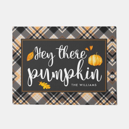 Hey There Pumpkin | Persoonlijke Herfstdeurmat Deurmat (Voorkant)