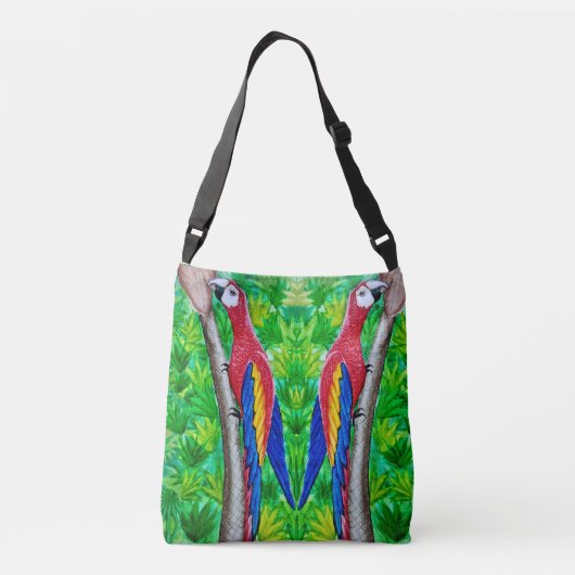 Hey, There’s a Scarlet Macaw in That Tree! Crossbody Tas (Achterkant)