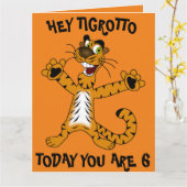 HEY TIGROTTO Boy Birthday Card Kaart (Gele Bloem)